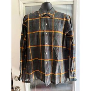 Donegal Neva-Press Shirt Mens L multicolored Plaid Vintage Cotton Button Down